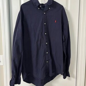 Polo by Ralph Lauren Men's Navy Blue Shirt
